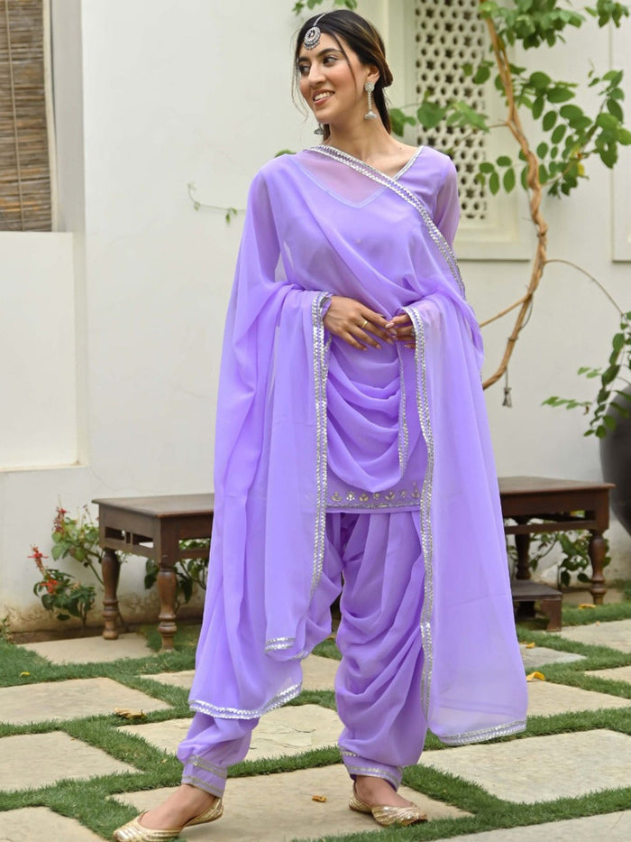 Viyanka Lavender Kurta Patiala Set