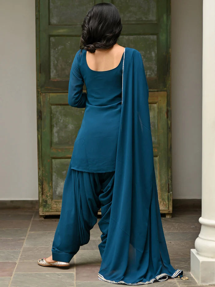 Viyanka Teal Noor Patiala Suit Set